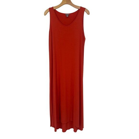 J. Jill Wearever Collection Sleeveless Stretch Maxi Dress orange maxi knit - Picture 1 of 5
